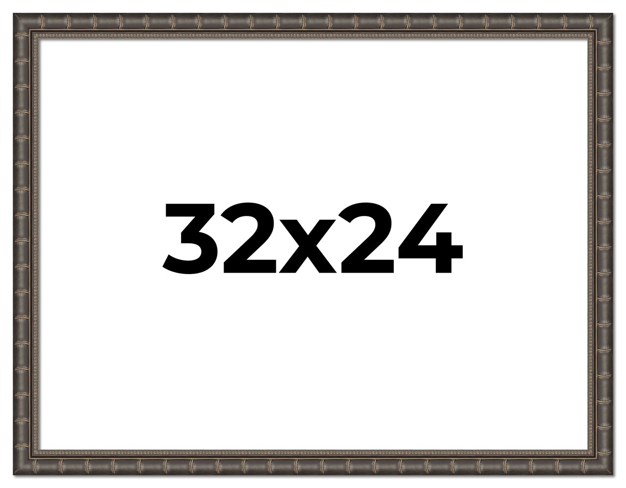 32x24 Modern Bamboo Picture Frame with UV-Resistant Acrylic & Acid Free Backing, Available in 5 Finishes - Gold, Silver, Brown, Black, and Natural